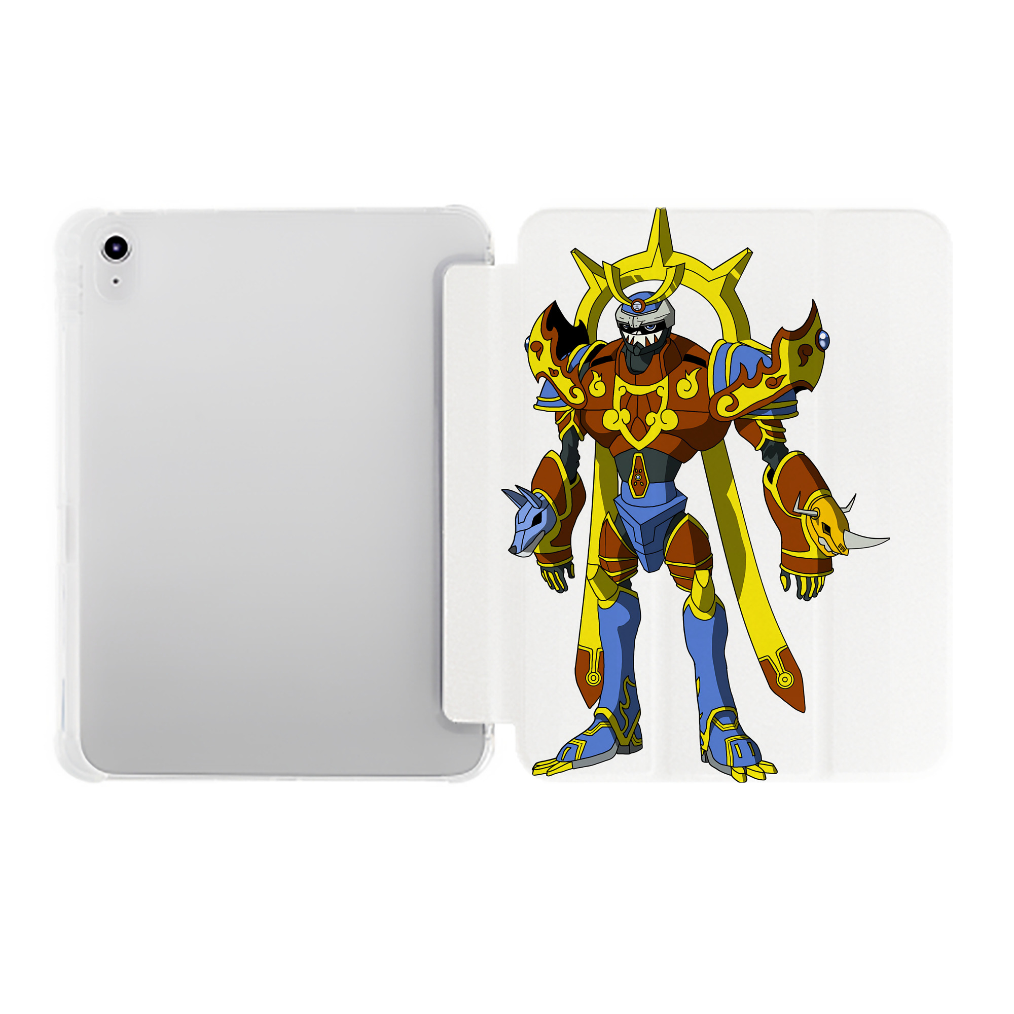 （画像用） Digimon デジタルモンスター/デジモン IPad ケース ペン収納付き 三つ折りスタンド PUレザー×シリコン 対応機種9.5/10.5/10.9インチ